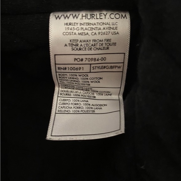 Hurley x Pendleton Wool Parka Jacket w/ Removable Hood - Womens Small - Picture 16 of 16